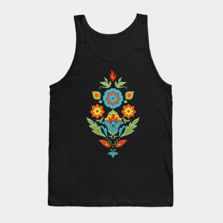 Floral Composition Indian Ethnic Art Tank Top